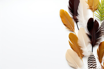 colourful feathers background 