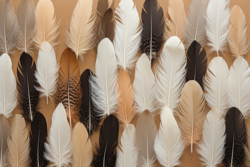 colourful feathers background 
