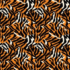 Seamless texture of Abstract Tiger orange skin perfect for any artwork, wallpaper or any printing.