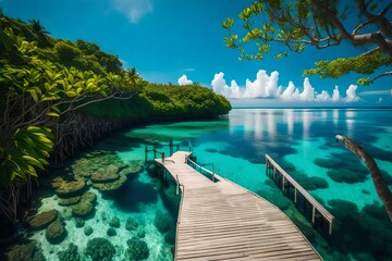 Fototapeta na wymiar beautiful landscape of maldives 