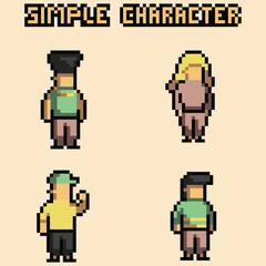 this is a simple character in pixel art with colorful color,this item good for presentations,stickers, icons, t shirt design,game asset,logo and project.