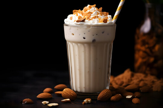 sweet, creamy Almond Amaretto Milkshake