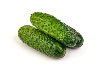 Cucumber, isolated on white background. High resolution image.