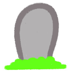 hand drawn illustration of grave stone