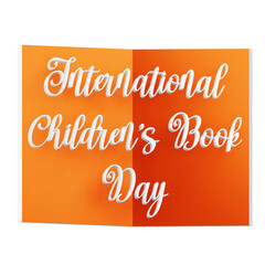 3d International Childrens Book Day With Transparent Background