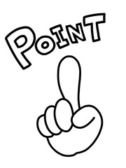 POINTと手のイラスト