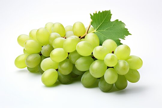 Green grapes or white grapes on white