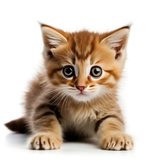 british kitten isolated on white