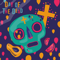 Day of the dead, Dia de los muertos. banner, poster, flyer design.