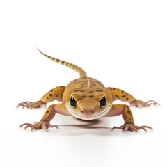 leopard gecko isolated on white background