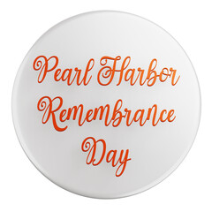 3d Pearl Harbor Remembrance Day Text Illustration With Transparent Background