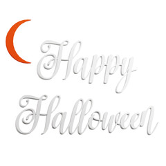 Fototapeta premium 3d Happy Halloween Text With Transparent Background