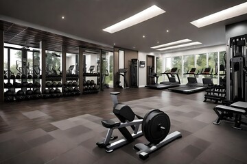 Fototapeta na wymiar interior design of gym 