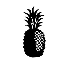 Silhouette of pineapple