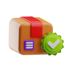 object check mark approved illustration 3d