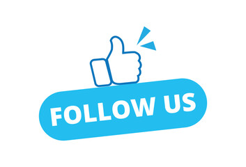 Follow us white background.The concept of the social network.Vector illustration.