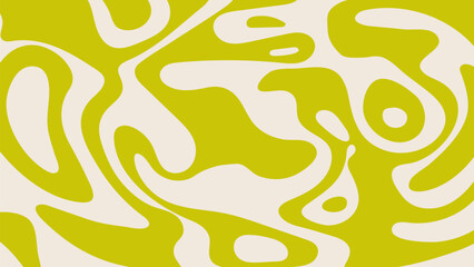 Abstract trippy background with wavy pattern. Trendy vector illustration in 60s, 70s retro style. Groovy horizontal poster y2k. Psychedelic print. Vintage cover, wallpaper in hippie style