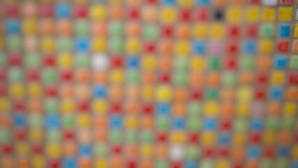 Fototapeta na wymiar The colorful, blurry tile pattern is suitable for use as a background.