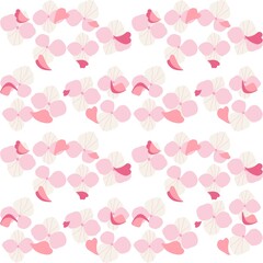 pink flower petal doodle background