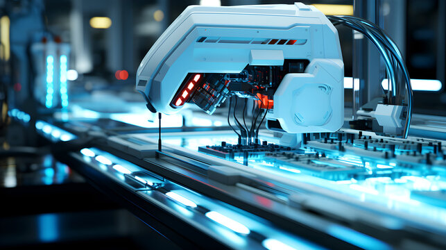 sci fic machine placed in a scientific AI lab
