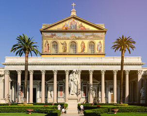 Fototapeta na wymiar Basilica of Saint Paul Outside the Walls, Rome