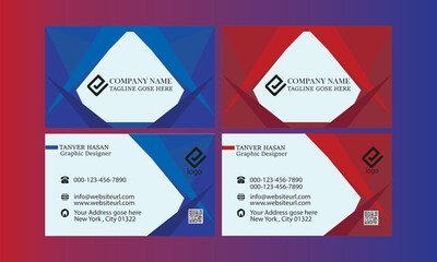 Fototapeta premium Modern Creative And Clean Business Card Design Template, Visiting Card
