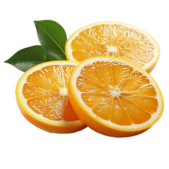 Fototapeta premium Slices of orange isolated on a transparent background