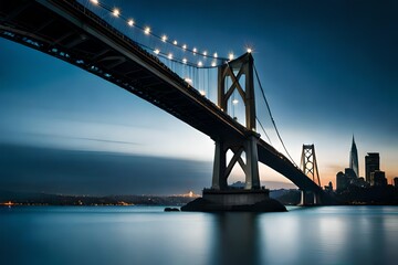Fototapeta premium city bridge at night