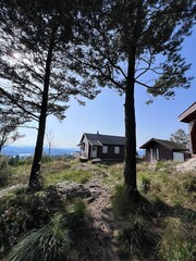 Beautiful scenery and hiking trials in  Kanadaskogen Bergen Norway