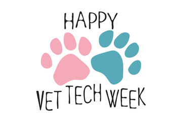 Vet Tech Week medical concept, vector illustration. National Veterinary Technician Week . 