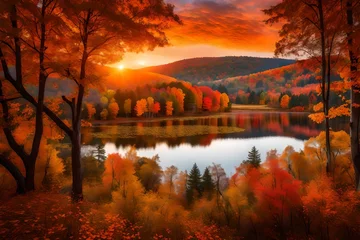  autumn landscape with lake © Black Bunny
