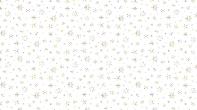クリスマスに使える金と銀の雪の結晶のベクター背景画像