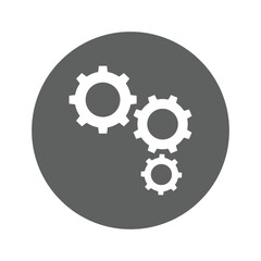 Settings Gears Flat Icon.