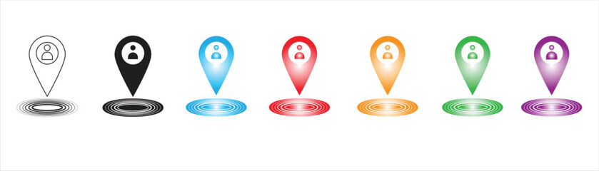 location icon with color options