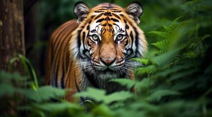 wild animal close-up, wild animal in wild nature, close-up of wild beautiful animal in the nature