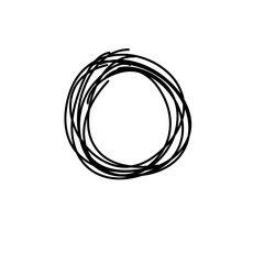 Hand drawn circle line sketch