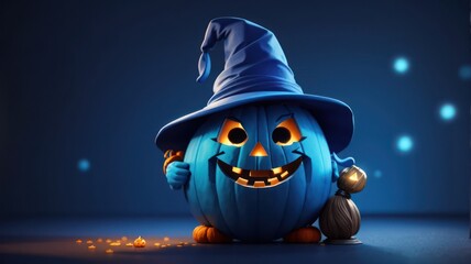 Jack O Lantern Cartoon Character Illuatration,Cute Pumpkin Halloween