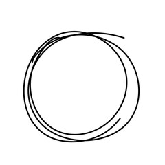 Hand drawn circle line sketch