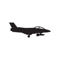 fighter jet icon vector illustration logo design