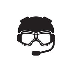 Fighter jet pilot logo icon, vector illustration design © ARS19