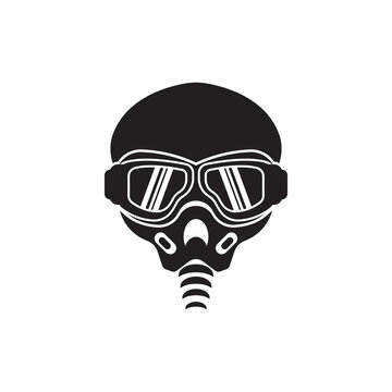 recommend clip art: Fighter jet pilot logo icon, vector illustration design