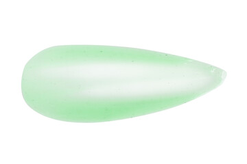A dab of fresh light green cream or cucumber face mask. With granules and flecks. On a blank background. PNG