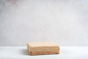 Empty natural beige stone for product display