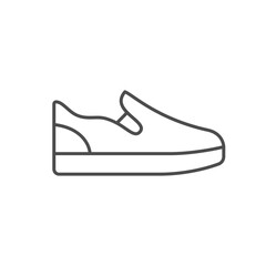 Slip on shoe line icon