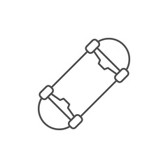Modern skateboard line outline icon
