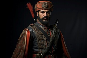 Fototapeta na wymiar Ottoman uniform. Generate Ai