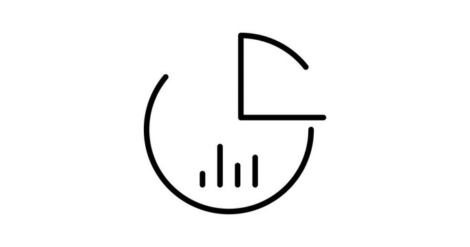 business diagram animated outline icon