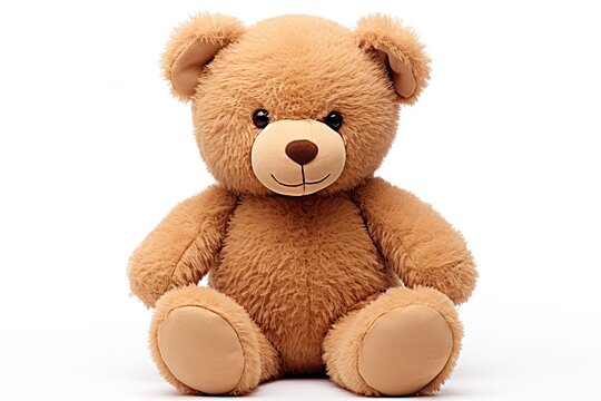 Little teddy bear isolated on white stock photo