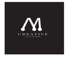 Fototapeta premium AM LETTER LOGO DESIGNE VECTORIZED FORMAT