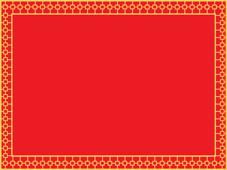 Chinese frame background. Red and gold color. Vector illustration EPS10